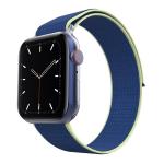 EVA FRUIT AW44NYLONB CINTURINO CON CHIUSURA A STRAPPO IN NYLON  BLUE PER APPLE WATCH 42-44-45MM + SCREEN PROTECTOR