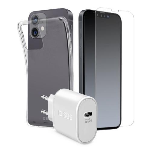AREA KIT3IN1P13PW TPU + SCREEN PROTECTION + CARICATORE PER IPHONE 13 