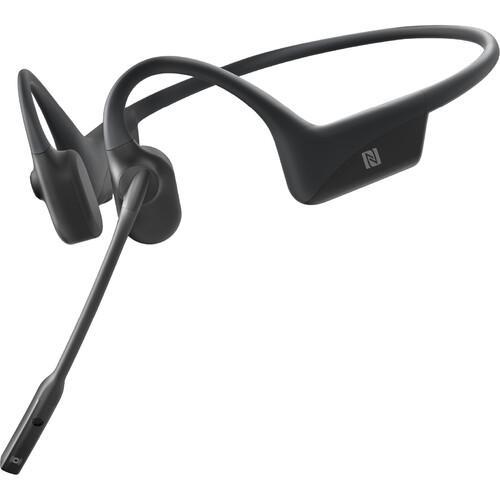 SHOKZ OPENCOMM CUFFIE CON MICROFONO AD ASTA BLUETOOTH CONDUZIONE OSSEA BLACK