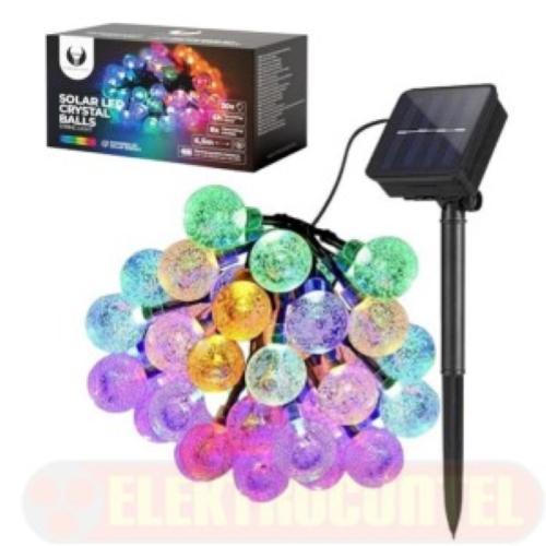FOREVER LIGHT SCB61 GHIRLANDA DI LUCI SOLARI MULTICOLORE DA GIARDINO A ENERGIA SOLARE 6,5 MT
