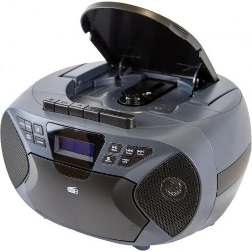 MAJESTIC AH-2430 LETTORE CD/MP3 RIPRODUTTORE DI CASSETTE  PORTATILE RADIO CON INGRESSO USB BLACK 
