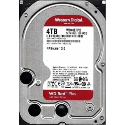 WESTERN DIGITAL WD40EFPX 4TB 5400 RPM 64 MB CACHE NAS RED PLUS