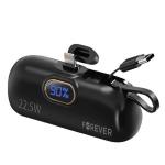 FOREVER MTB-100 MINI POWER BANK 5000 MAH 22.5W USB CBLACK