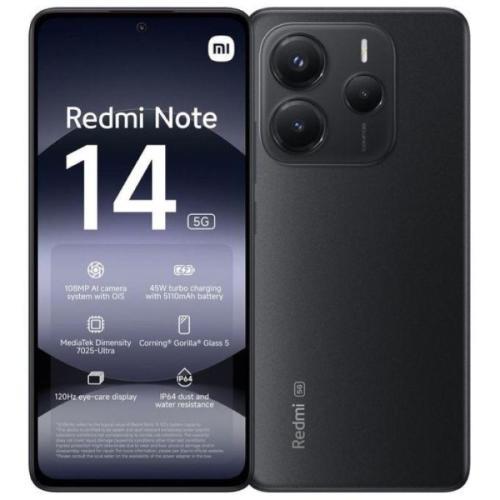 XIAOMI REDMI NOTE 14 6GB 128GB DISPLAY 6,67 108MP+ 8MP+ 2MP@ 20MP 5500 mAh BLACK