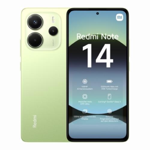 XIAOMI REDMI NOTE 14 6GB 128GB DISPLAY 6,67 108MP+ 8MP+ 2MP@ 20MP 5500 mAh LIME GREEN