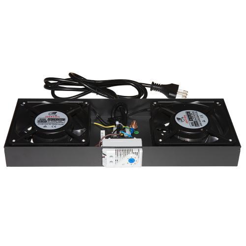 DIGITUS LKVENT2 MODULO 2 VENTOLE CON TERMOSTATO PER ARMADI RACK A MURO LINK COLORE NERO