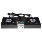 DIGITUS LKVENT2 MODULO 2 VENTOLE CON TERMOSTATO PER ARMADI RACK A MURO LINK COLORE NERO