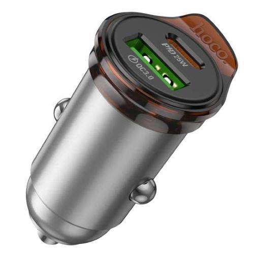 HOCO NZ16A CARICABATTERIA DA AUTO  USB A + USB TYPE-C 43W