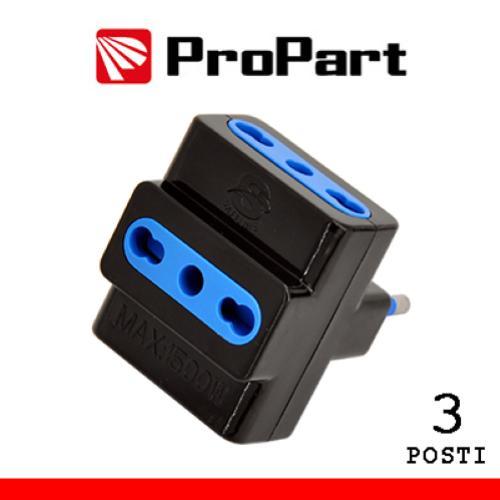 PROPART PES1026-BKP ADATTATORE TRIPLO SPINA 16A