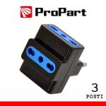 PROPART PES1026-BKP ADATTATORE TRIPLO SPINA 16A