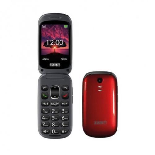 SAIET FOCUS CELLULARE GSM TASTI E CARATTERI GRANDI CON AUDIO AMPLIFICATO RED