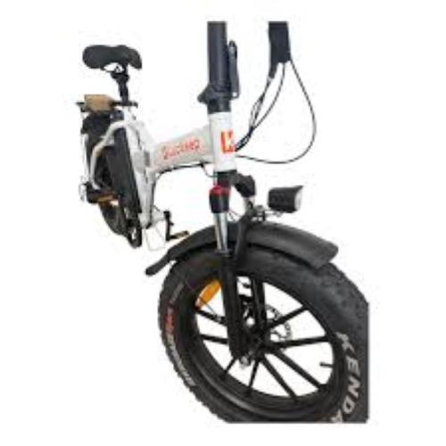 WIZY LUCKEEP FAT BIKE 20X4 250W 36V BATTERIA 10 AH LCD COLORI CAMBIO SHIMANO A 7 BIANCA