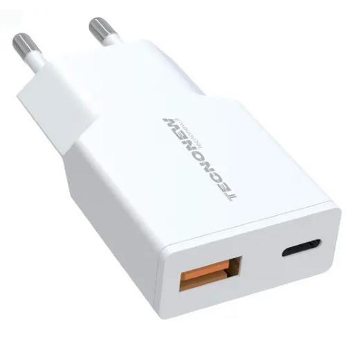 TECNONEW TN-738AC-30W CARICATORE DA PARETE USB TYPE-C + USB 30W