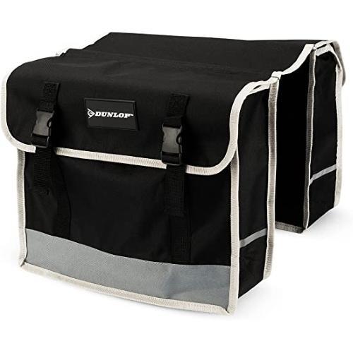 DUNLOP BORSA DOPPIA PER BICI UNISEX ADULTO GRIGIO/NERO