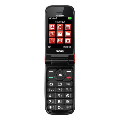 BRONDI MAGNUM 4 DUAL SIM CON FOTOCAMERA MAX DISPLAY CONTROLLO REMOTO ROSSO