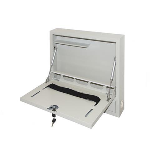 DIGITUS LKLAP02 ARMADIO A MURO PER LAPTOP CON CHIUSURA A CHIAVE COLORE GRIGIO CON PISTONI